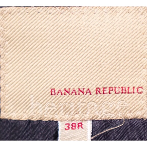 Banana Republic Mens Blazer Blue Striped 100% Wool Suit Jacket Sport Coat 38R - Picture 12 of 13